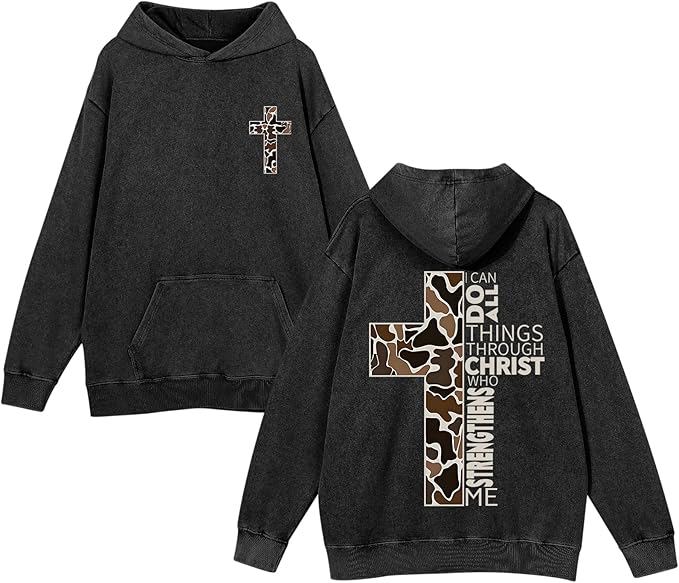 Graphic cross hoodie