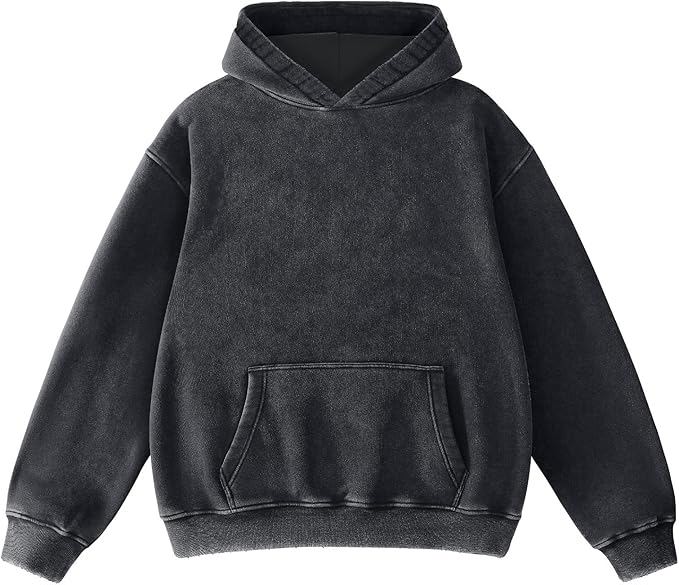 Acid-wash oversized hoodie