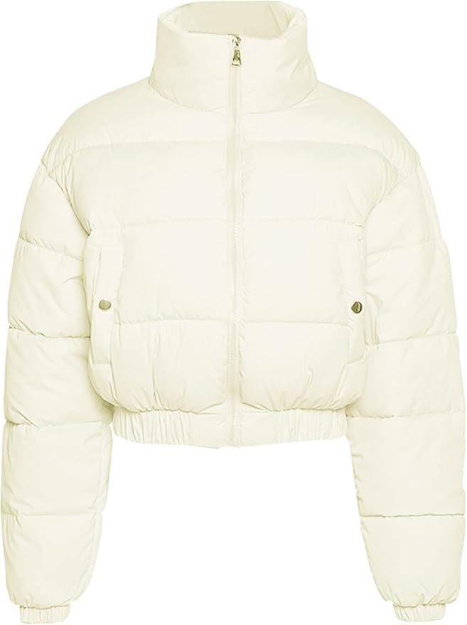 Cropped quilted puffer women