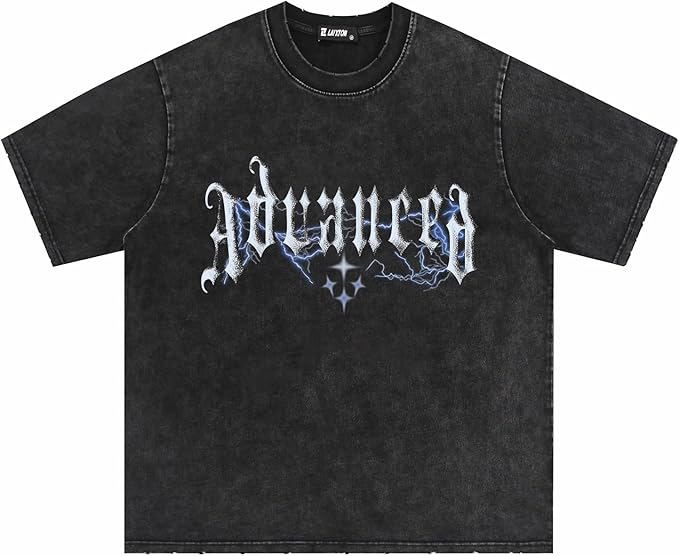Acid-wash oversized tee