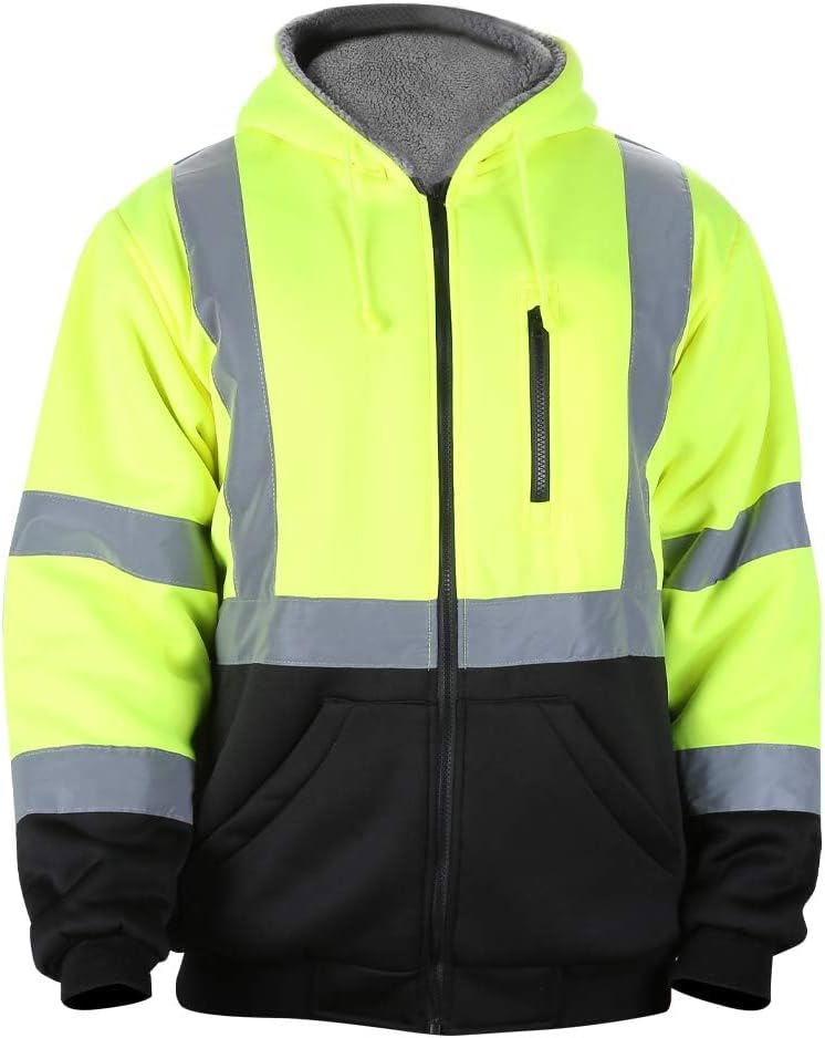 ANSI Class 3 hi-vis reflective hoodie